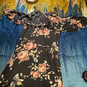 Promesa Black Floral Mini Dress